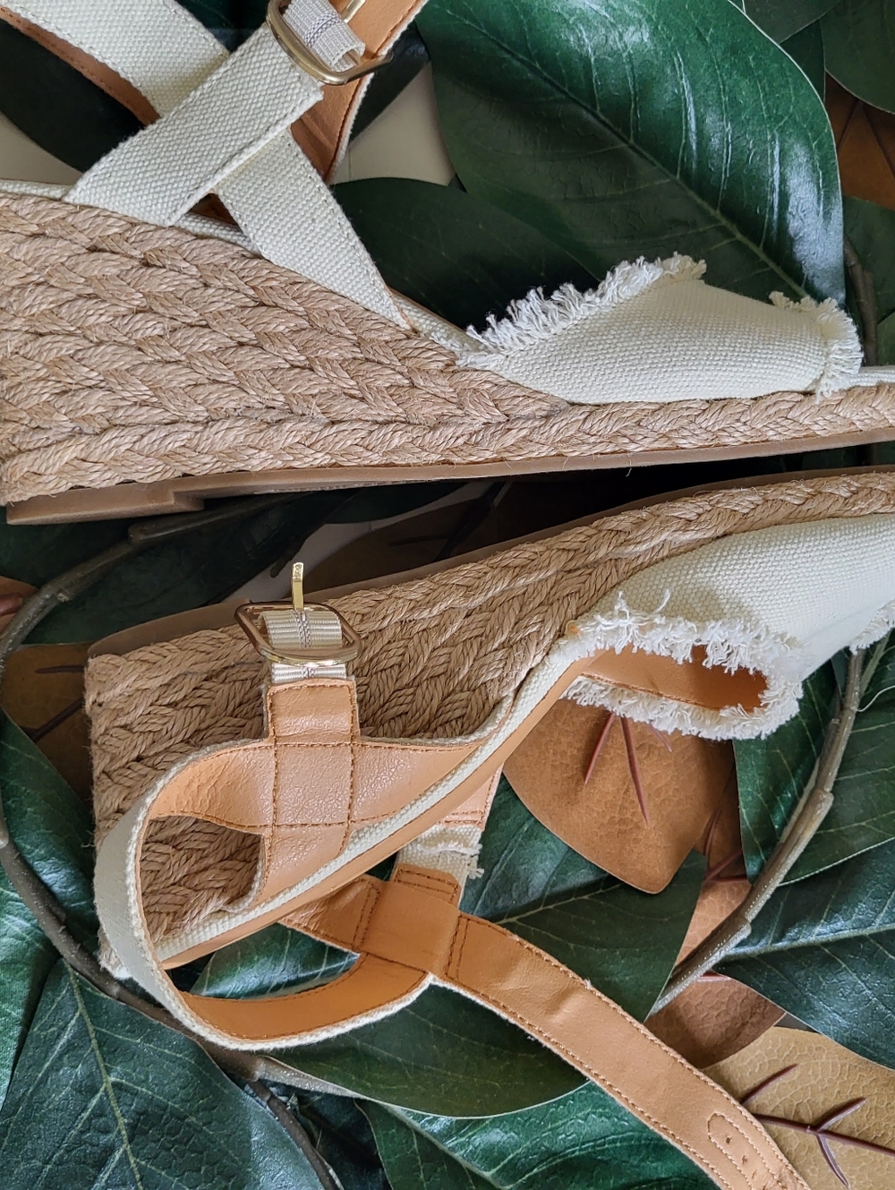 Tommy Bahama Canvas Espadrille Wedge Canvas Sandals Shoes 8.5 NEW Coastal Chic - Picture 9 of 13